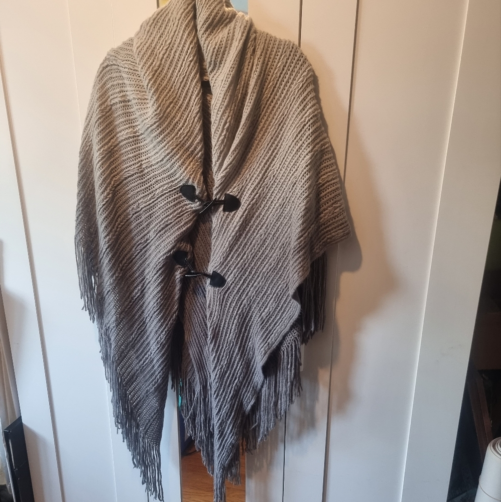 Ombre Knit Sweater Shawl